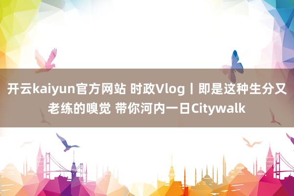 开云kaiyun官方网站 时政Vlog丨即是这种生分又老练的嗅觉 带你河内一日Citywalk