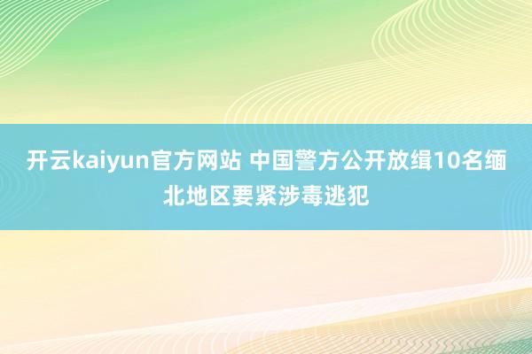 开云kaiyun官方网站 中国警方公开放缉10名缅北地区要紧涉毒逃犯