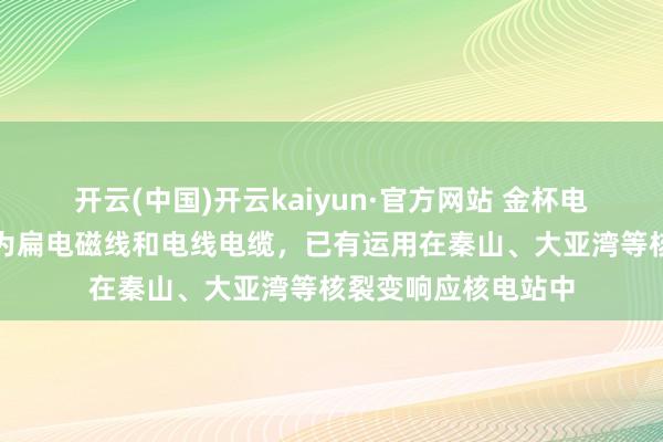 开云(中国)开云kaiyun·官方网站 金杯电工：公司主要居品为扁电磁线和电线电缆，已有运用在秦山、大亚湾等核裂变响应核电站中