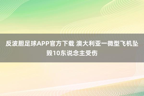 反波胆足球APP官方下载 澳大利亚一微型飞机坠毁10东说念主受伤