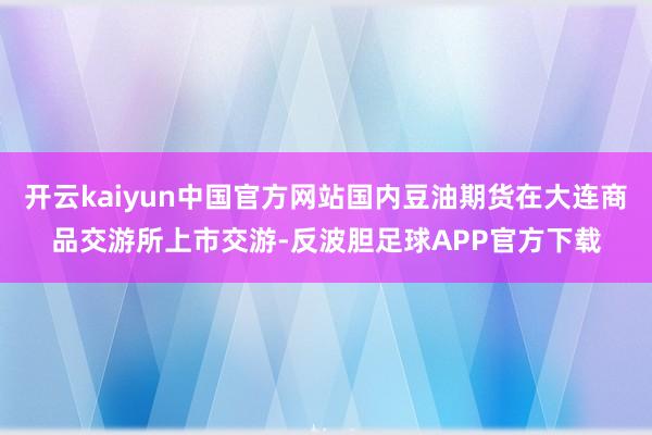 开云kaiyun中国官方网站国内豆油期货在大连商品交游所上市交游-反波胆足球APP官方下载