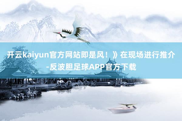 开云kaiyun官方网站即是风！》在现场进行推介-反波胆足球APP官方下载