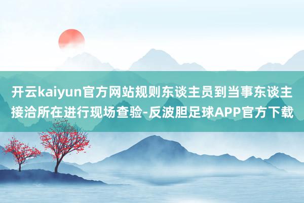 开云kaiyun官方网站规则东谈主员到当事东谈主接洽所在进行现场查验-反波胆足球APP官方下载